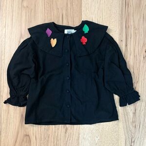 Markey’s Black Button Down Shirt with Colorful Shapes